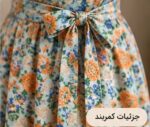 پیراهن زنانه گل‌دار آستین بلند و یقه خشتی - تصویر 5